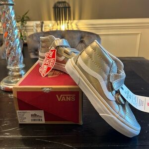 Vans Kids Gold High-Top Sneakers Brand  new size 2